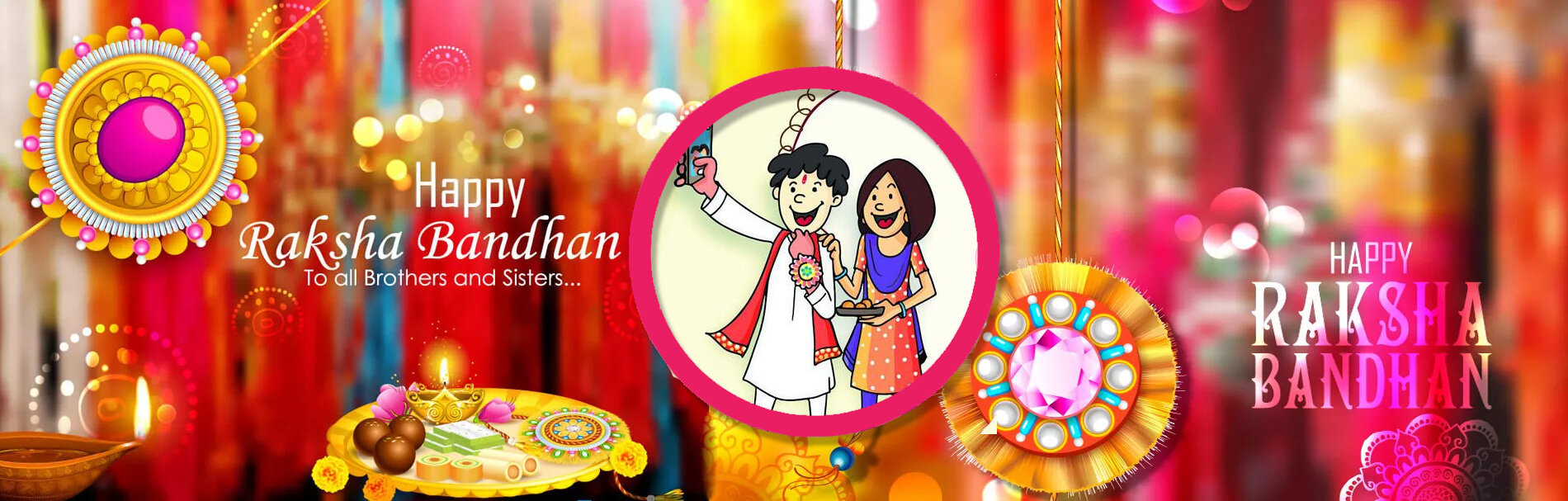 Happy Raksha Bandhan Banner